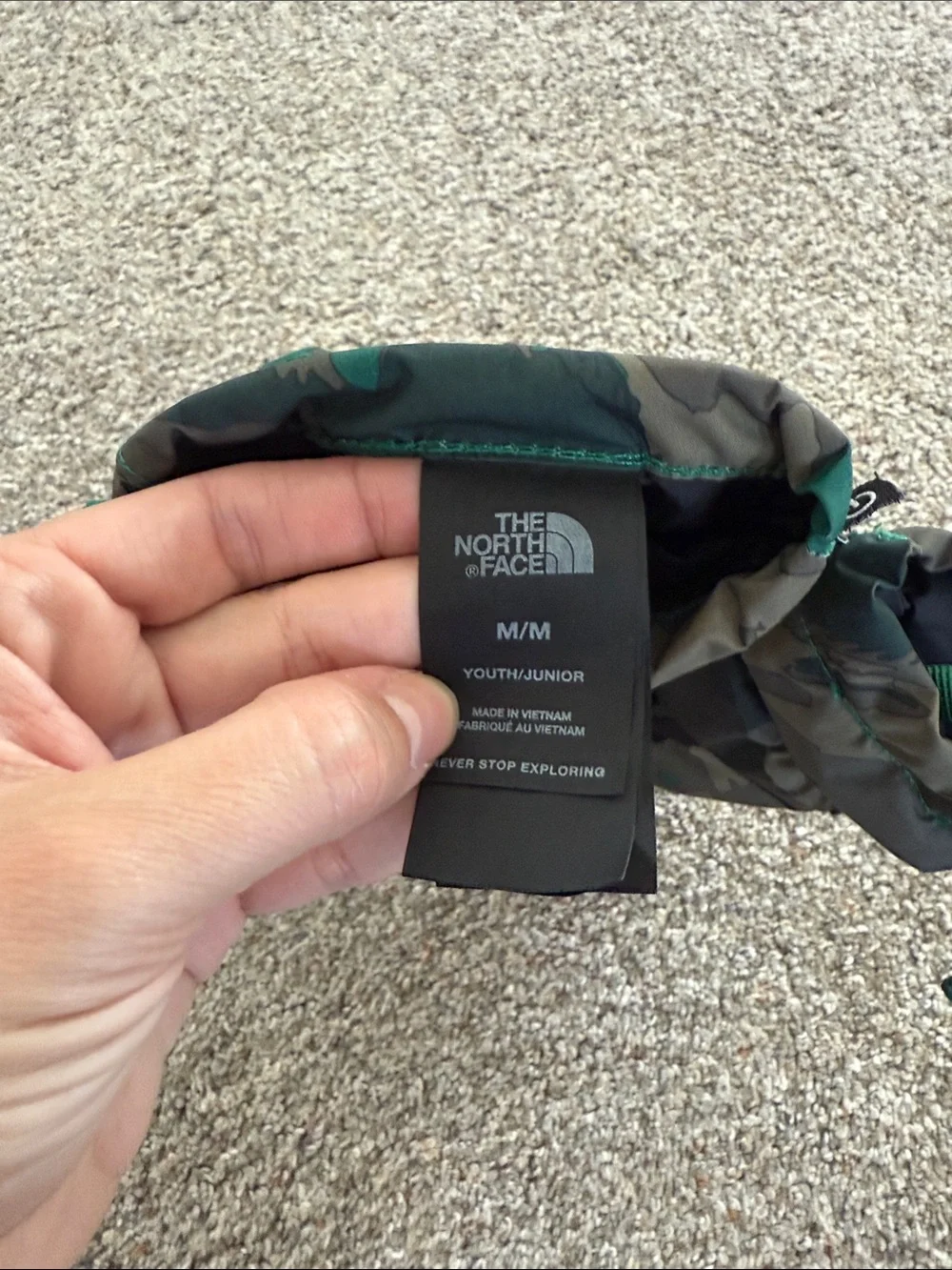 The North Face Kids Montana Futurelight Etip Green/Olive Camo Winter Glove Med
